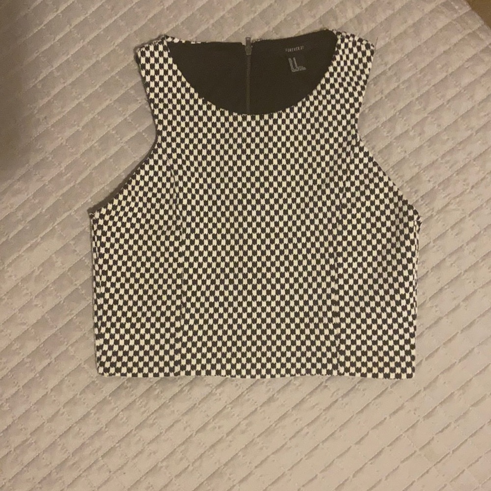 F21 Checkered crop top